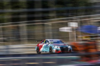 Audi cars lock the two front rows, with Shedden on pole